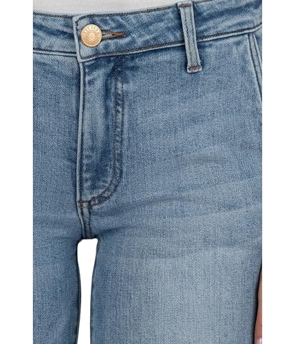 KUT from the Kloth Women's Kelsey Mid-Rise Ankle Flare Raw Hem Slash Pocket3