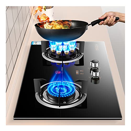 Estufa de gas, 2 quemadores, 5,2 kW, función de sincronización de incendios, ahorro de energía, protección contra llamas, ideal para el hogar, cocina y camping