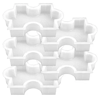 Reyal Plastic BROOK Paver Block mould(H : 60mm) Interlocking Paver Mould(Pack of 5)