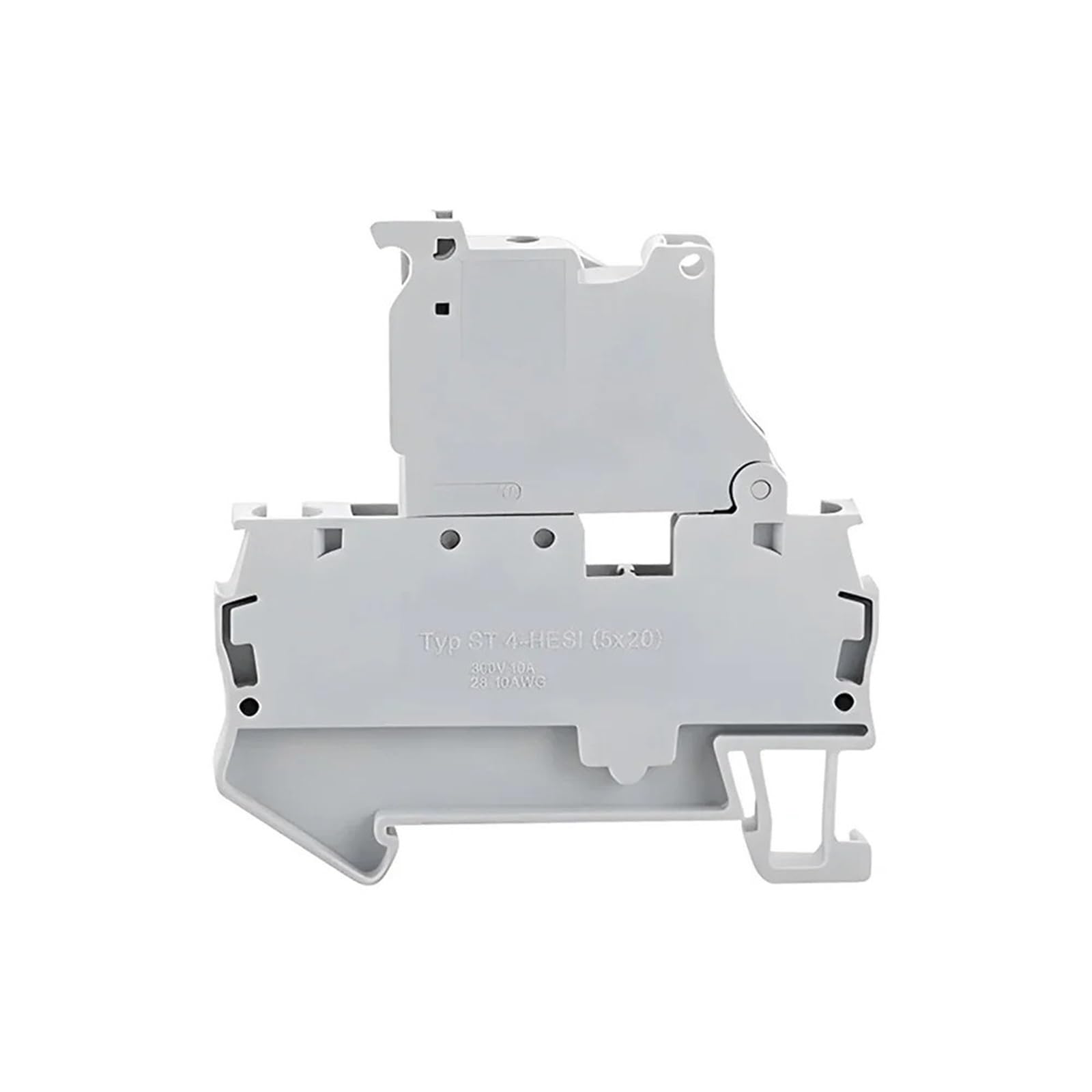 10 pezzi ST 4-HESI 5X20 Morsettiera portafusibile con leva di disconnessione, collegamento a molla, connettore for guida DIN NS 35 ST4-HESI(8P)