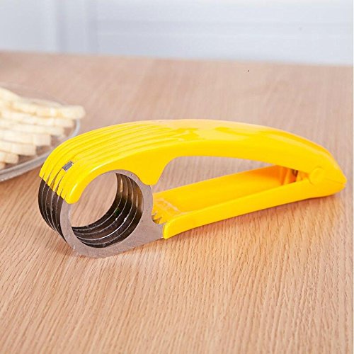 Affettatrice Per Banane A Forma Di Banana: Gadget Da Cucina In Acciaio Inox Per Tagliare Frutta E Verdura, Sicura Per Bambini
