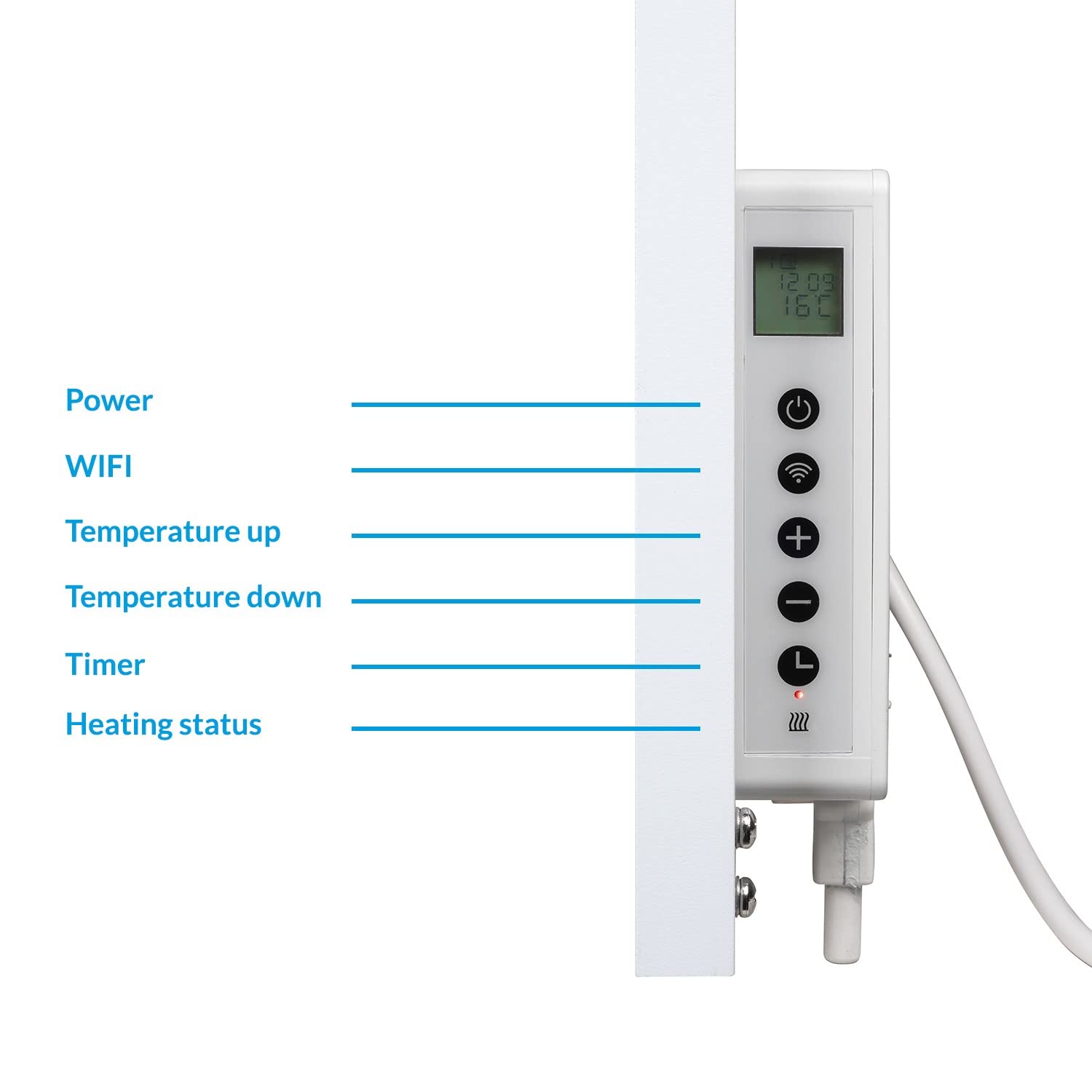 electriQ 700W Wall Mountable Infrared Panel Heater H1150xW600xD20 - White :  Amazon.co.uk: DIY u0026 Tools