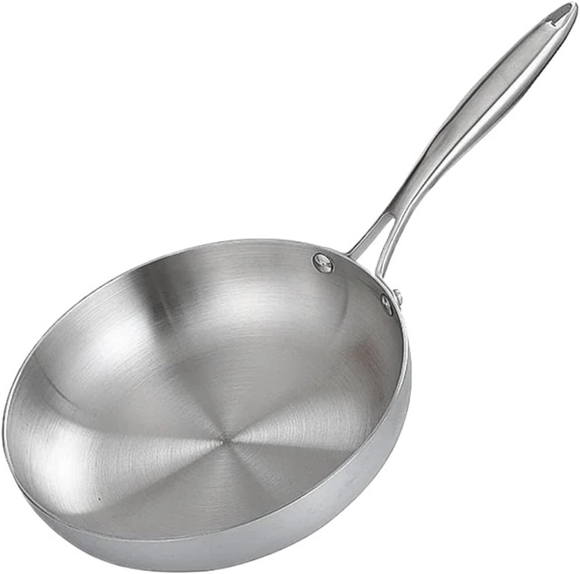 304 Stainless Steel Non Stick Pan For Frying Steak Uncoated Kitchen Cookware Suitable For Gas Stoves And Induction Cookers(28cm)