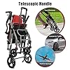 Wheelchairs for Adults Transport Chair Lightweight Foldable with Telescopic Handle, 19.4lbs Portable Folding Travel Wheel Chairs for Seniors