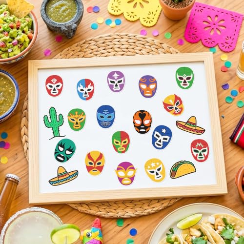 Image of Lucha Libre Mask Sticker Mexican Wrestling Vinyl Decals