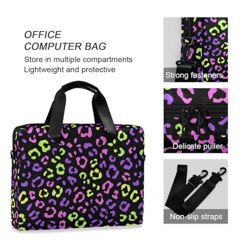 Funda para laptop 15.6 pulgadas con asa y correa morado neón miniatura 6