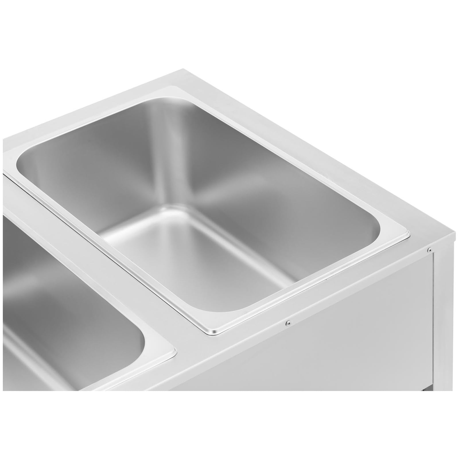 Royal Catering RCCD-1/1 2X200 Bain Marie 1265 W 2 x GN 1/1 Edelstahl Wasserbad Speisenwärmer Wärmebehalter