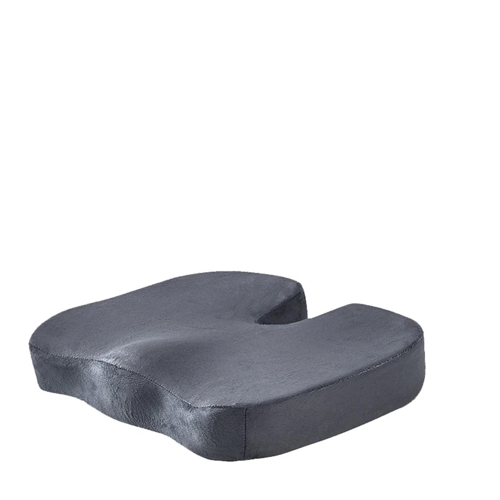 XCFTYRU Office chair cushion， Gel Orthopedic Memory Cushion Foam U Coccyx Travel Seat(Short Plush gray,Memory Foam)