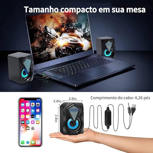 Caixa de Som, Caixa de Som para pc, Caixinha de Som para pc, Caixa de Som Computador, Caixa de Som p