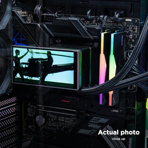 Image of PF 240 CPU Water AIO Cooler Liquid Cooling|5.5-inch LCD Magnetic Screen|360mm ARGB Infinity Mirror 2000RPM PWM Fan|Lower Noise ≤30DBA|for LGA1851 /1700 /1200 /115X /AM4 /AM5(Black)