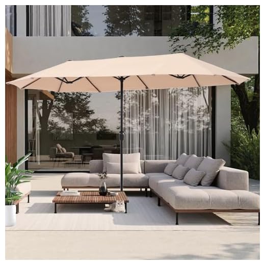 Best cantilever patio umbrella for retancular table PHI VILLA 13ft Double-Sided Patio Umbrella
