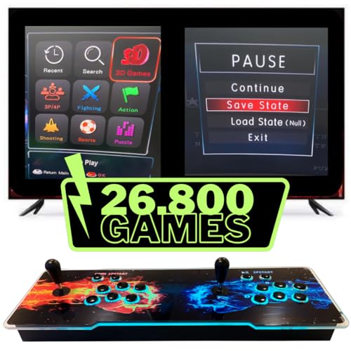 Consola Máquina Arcade con 26800 Juegos Retro y Juegos 3D, con