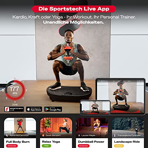 Sportstech Messeneuheit! Vibrationsplatte VP250 im edlen Curved Slim Design | Fettverbrennung & Muskelaufbau | leiser… – Bild 4