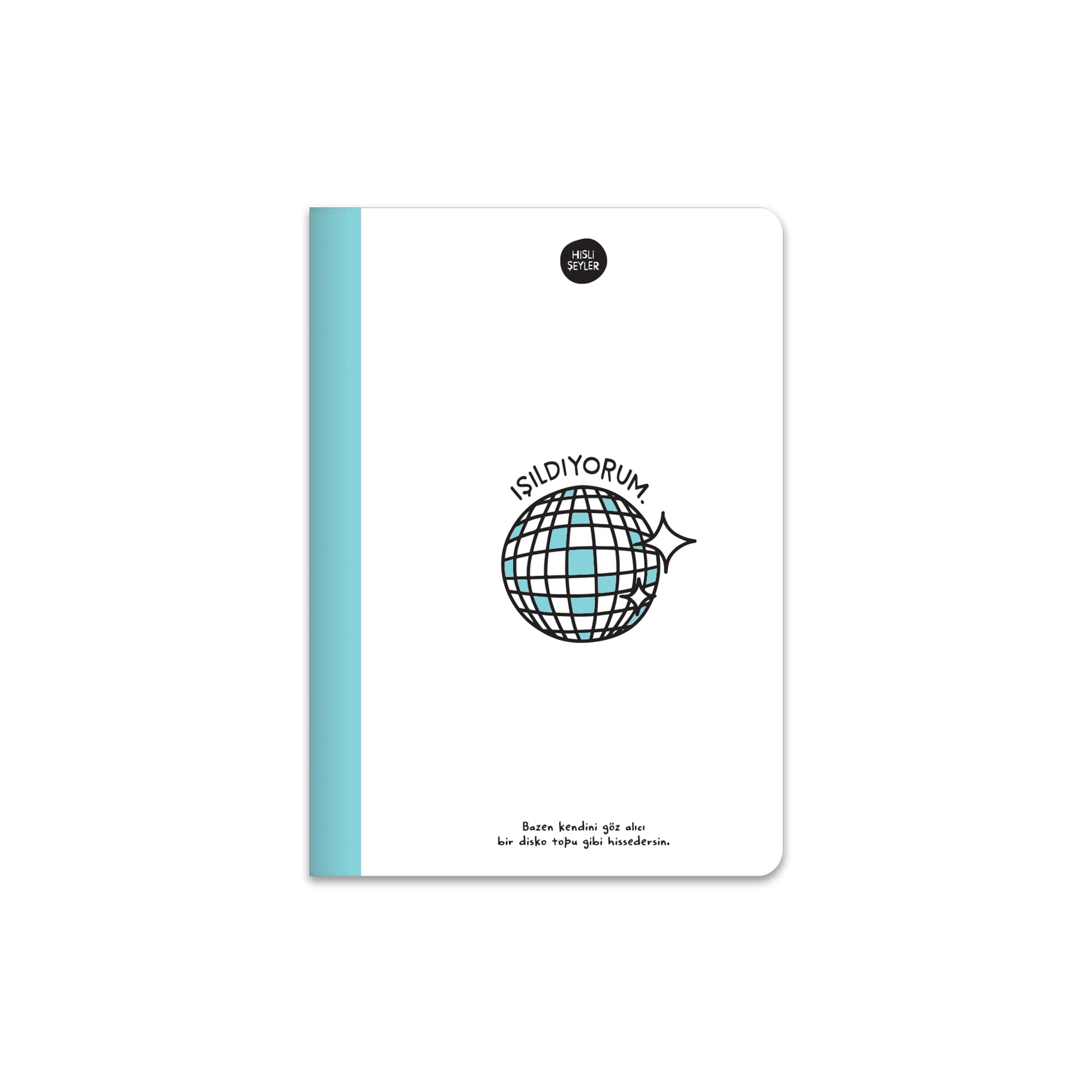 Feeling Things - Quaderno a righe, formato A5, 80 fogli colorati, colore: Blu