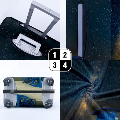 Travel Luggage Cover Suitcase Protector Scratch-Resistant Fit Not Included Suitcase Blue Shack S-19-21in4