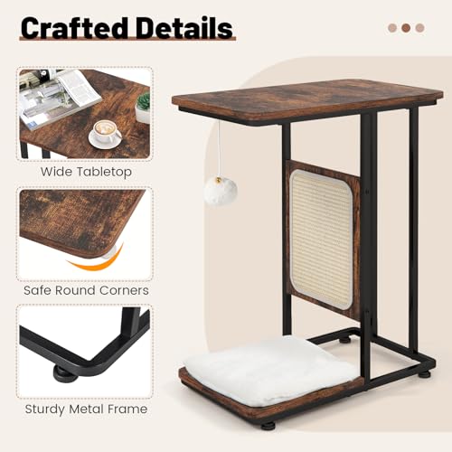 Mesa lateral y árbol para gato C-shaped moderna miniatura 6