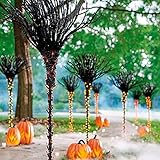 Mrisata Broomstick Light Outdoor, Halloween Witch Broomstick Pathway Markers Lawn Light Lighted Broomstick Pathway Markers Halloween LED Light Decor for Patio Walkway Yard Lawn (A)