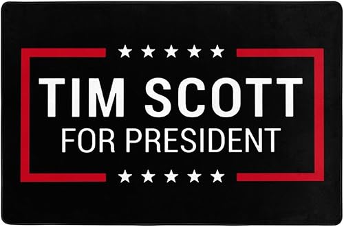 Miniatura 1 de Tim Scott for President 2024 Flannel Rug 72x48inch Bathroom Rug for Living Room Bedroom Kitchen Bathroom Rug