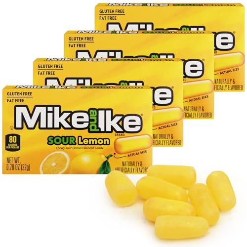 Mike and Ike Sour Lemon Candy, 4 Pack de Cajas 0.78OZ miniatura 1