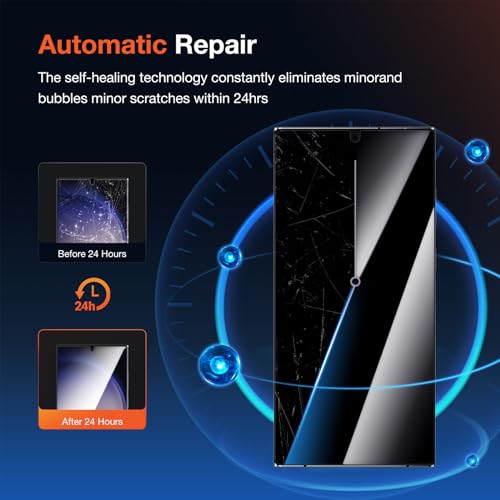 Image of 2 Pack Anti-Spy Private Screen Protector Install kit for Samsung Galaxy S23 Ultra 6.8 Inch,Auto-Positioning 3D Curved Full-coverage Flexible Soft TPU Screen Protective Film,Sensitive Touch Ultrathin | Auto-Positioning, 3D Curved Full-coverage, Flexible Soft TPU, Sensitive Touch, Ultrathin