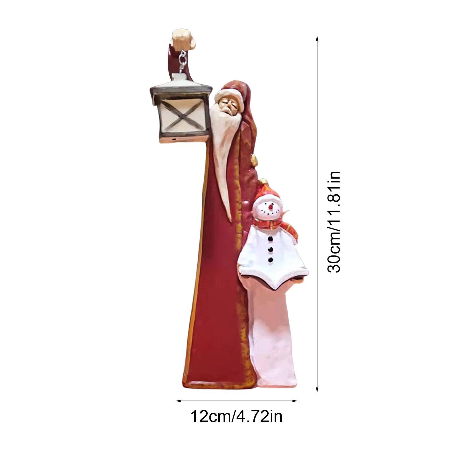 Babbo Natale e pupazzo di neve, decorazioni natalizie, scultura di Babbo