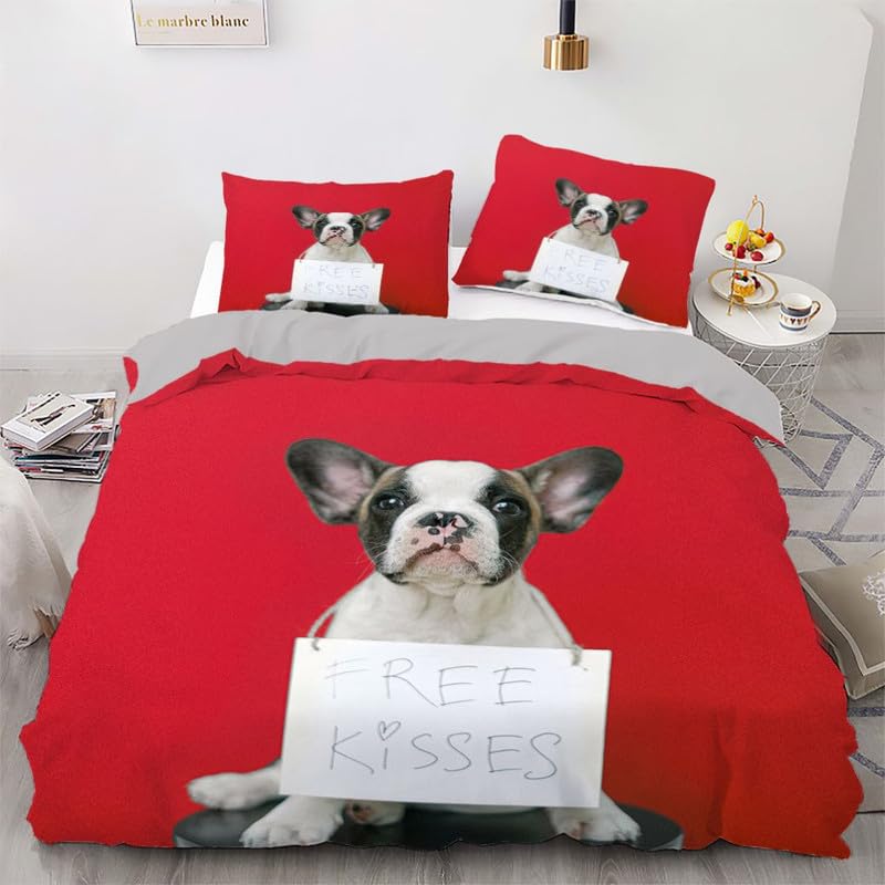 Housse de couette chiot pour lit 1 place, idéale pour décorer la chambre des garçons et filles
