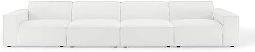 Miniatura 4 de Modway EEI-4114-WHI Restore - Sofá seccional tapizado de 4 piezas, color blanco