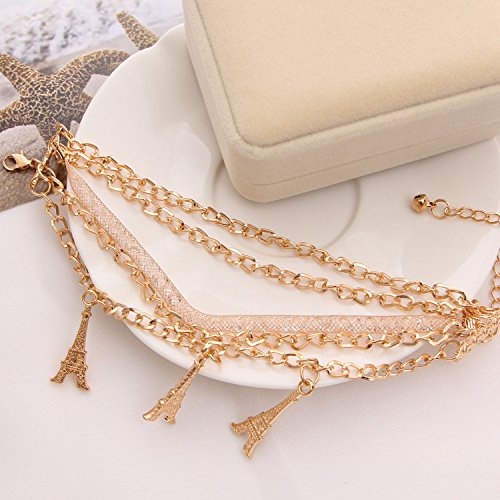 Crystal Charms Bracelet - Rose