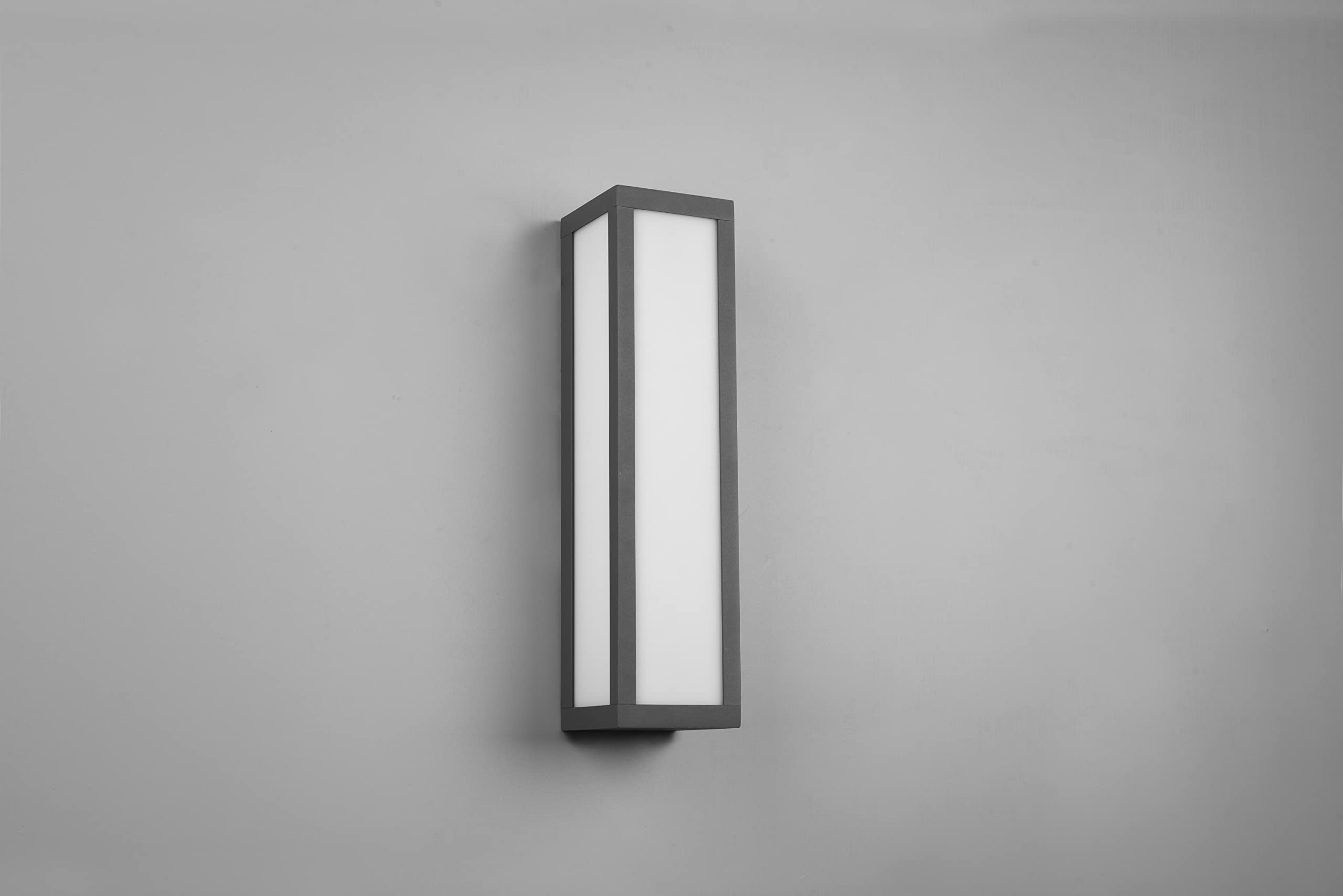 Trio Leuchten LED Außen Wandleuchte Fuerte 226260142, Aluminium Druckguss Anthrazit, Schirm Acryl opal weiß, inklusiv 10.5 Watt LED