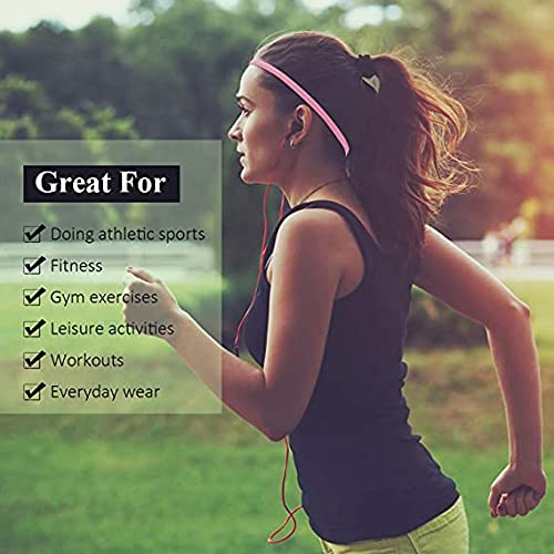 أشرطة رأس رياضية مرنة سميكة غير قابلة للانزلاق من ساوانورك، أشرطة رأس رياضية لكرة القدم واليوغا والتمارين الرياضية للنساء والرجال (4 قطع)