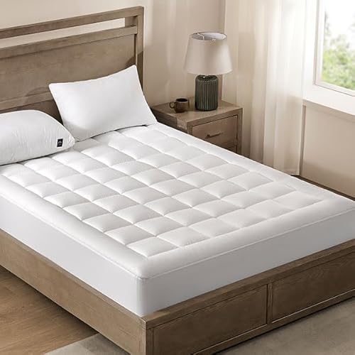 ACCURATEX Twin Size Mattress Topper - 450GSM Hollow Microfiber, ½ Inch Memory Foam, Quilted Fitted Mattress Pad with 8-21 Inches Deep Pocket, Breatha