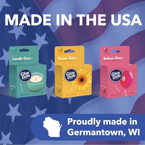 Glue Dots, Balloon Dots, Double-Sided, Permanent, 1/2", 300 Dots, DIY Balloon Arch Decoration, Glue Tape for Party Wedding Birthday, Glue Stick and Tape Alternative, Clear - Image 6