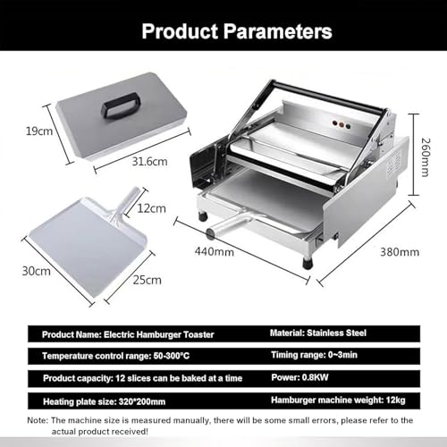 Machine à hamburger en acier inoxydable 800 W robuste et précise - 7