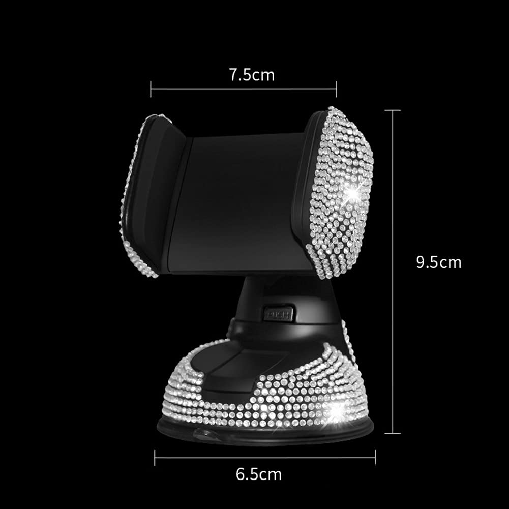 Supporto Per Telefono Con Strass Per Auto Presa D'aria In Cristallo Supporto Per Sfiato Telefono Clip Diaantata Per Interni Auto Supporto Per Sartph - Foto 3