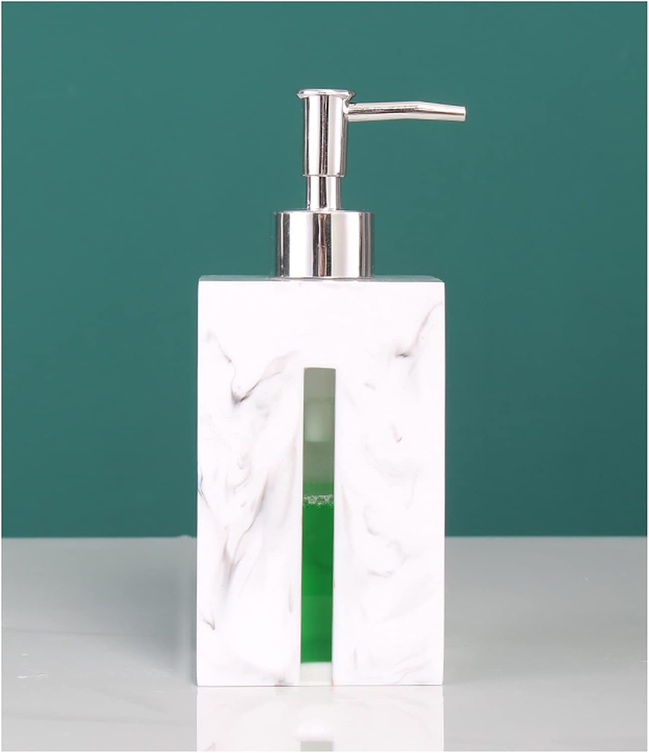 Lotion Dispenser Foam Type Marble Pattern Soap Dispenser Liquid Lotion Bottle for Hotel Beauty Salon Home Bathroom 500ml/17.6oz Bathroom Lotion Dispensers (Color : Black) (White)