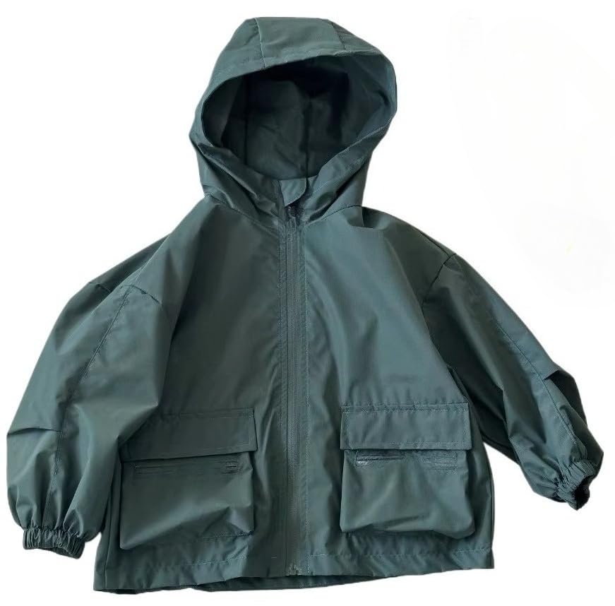 YXP Toddler Boys Windbreaker Jacket Lightweight Breathable Hooded Zip Up Coat for Spring and Fall