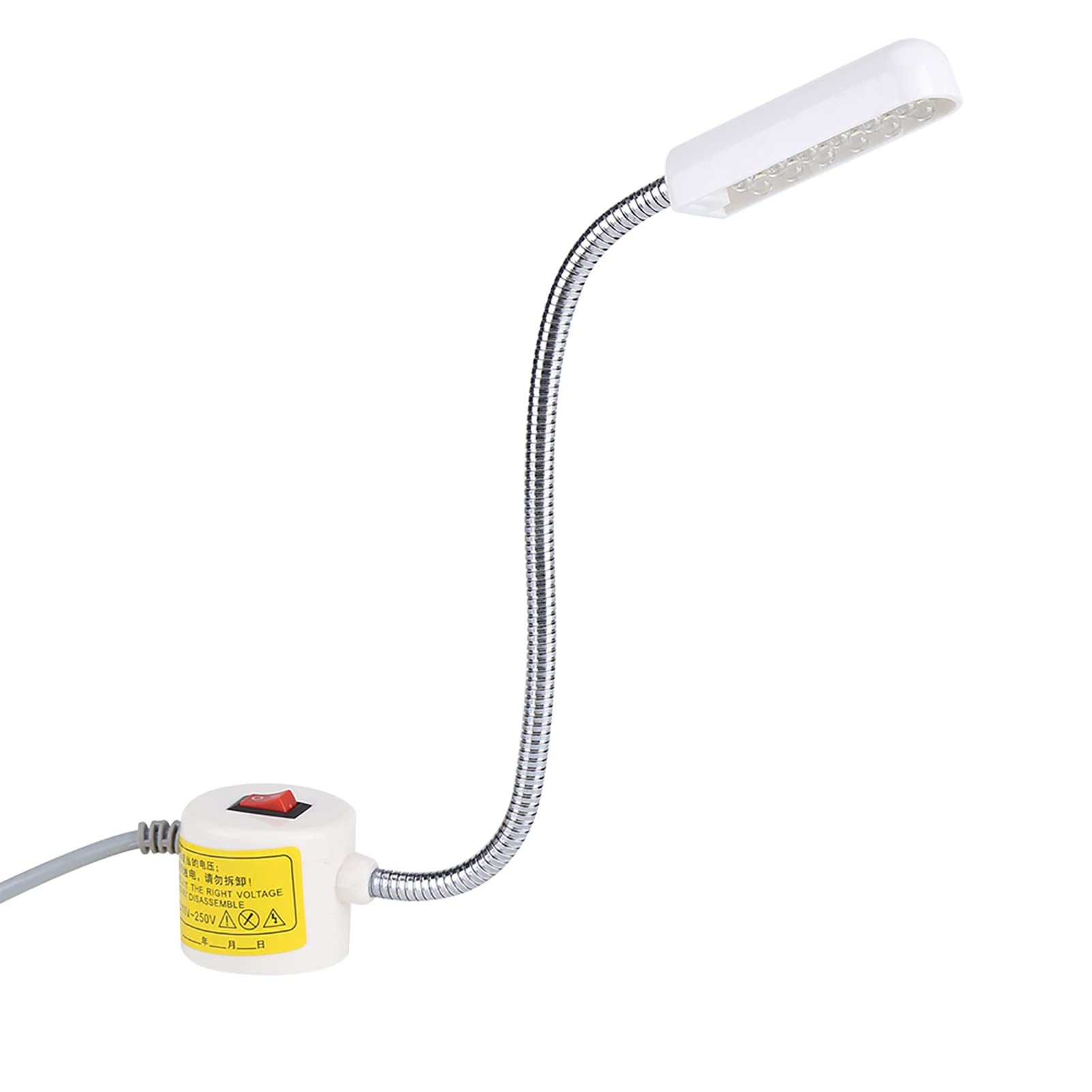 Lampada LED per macchina da cucire, AC110-250V Lampada flessibile con luce magnetica a 12 LED per macchina da cucire(EU Plug) Luci della macchina da cucire Luce a led per macchina da cucire