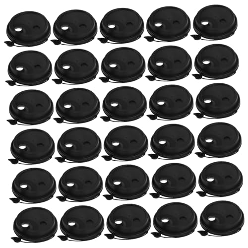 PartyKindom 100Pcs Leak Plastic Cup Lids for Beverage Cups Sealed Coffee Juice Covers for Home Kitchen Drinkware