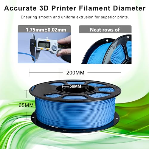 Image of iBOSS Matte PLA Plus Filament Dark Blue 1KG, 1.75mm 3D Printer Filament Dimensional Accuracy + /- 0.02mm, 1kg Carboard Spool (2.2lbs) for Most FDM 3D Printers