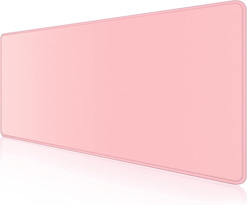 Alfombrilla grande para mouse, extendida para juegos con bordes cosidos, almohadillas de escritorio impermeables con base antideslizante,