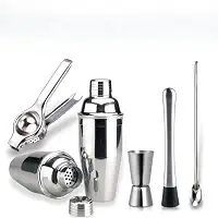 Kit 5 Barman Caipirinha em Inox Completo Coqueteleira
