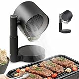 Mobile Dunstabzugshaube ohne Installation, tragbare Mini Abzugshaube mit Ölsammelbox, teleskopisch und 90° neigbar 3-stufig leise, waschbarer wiederverwendbarer Doppelfilter für Küche Wohnung RV Camping