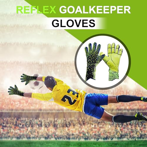 Sonhomay Goalkeeper Gloves Soccer Goalie Goalkeeper Gloves Breathable Goalie Gloves with Fingersave and Wrist Protection for Youth and Adult - Image 3