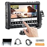 Desview P5IIカメラフィールドモニター、5.5インチタッチスクリーン4K HDMIカメラモニター、HDR 3D LUT波形ベクトルスコープ、デジタル一眼レフカメラ用偽色