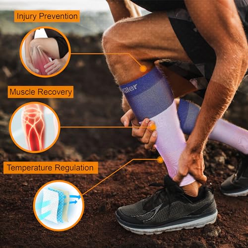 Image of Doc Miller Calf Compression Sleeves 15-20mmHg for Short People Men & Women