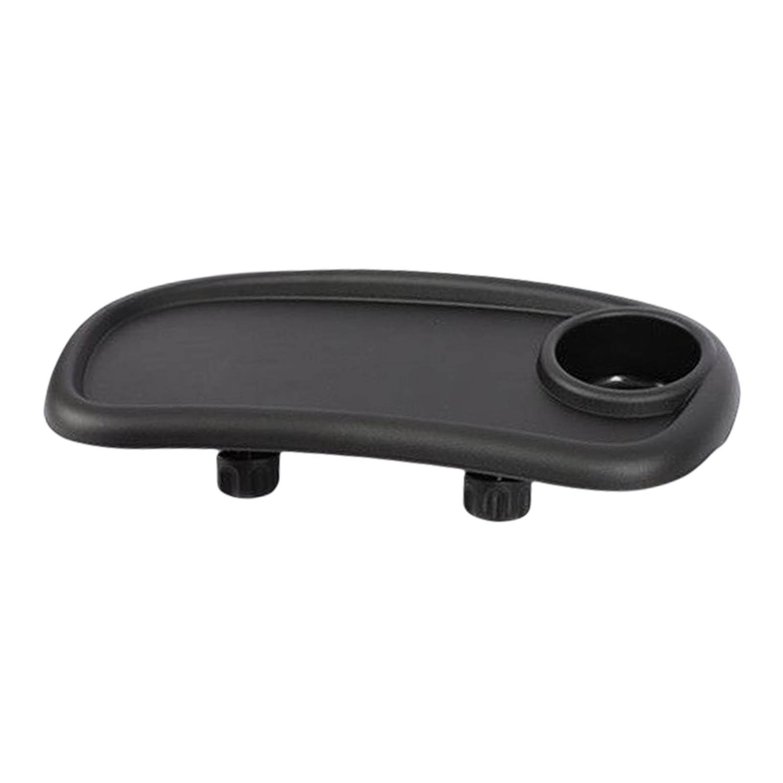 Lot de 2 plateaux amovibles pour poussette, table à manger, voyage, noir, 36 x 12 cm