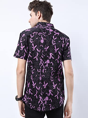Image of Ketch Men's Cotton Slim Fit Printed Half Sleeve Shirt