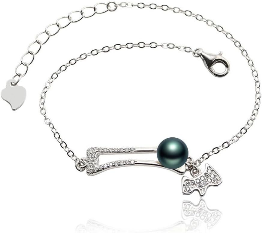 NONNYL Gifts for Wife Anniversary Bracelet for Women- Tahitian Black Pearl Bracelet Real AAA Quality Handpicked Nature Pearls - Gifts for Mom Girlfriend Her NO11365