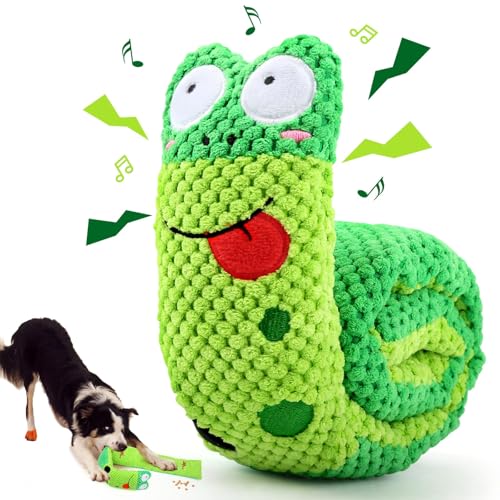 ALMEKAQUZ Dog Squeaky Toy Interactive Dogs Toy Durable Anti-Anxiety Soft Puppy Plush Dog Chew Toys for Puppy Small Medium Large Dogs Reduce Boredom Cleaning Teeth