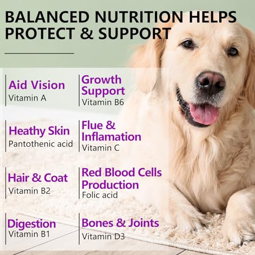 15 in 1 Dog Multivitamin Treats, zur Unterstützung der Gesundheit - Haut, Hüfte und Gelenke, Darmgesundheit, Multivitamin-Kautabletten für Hunde Aller Rassen (30 Kauartikel mit Entengeschmack)